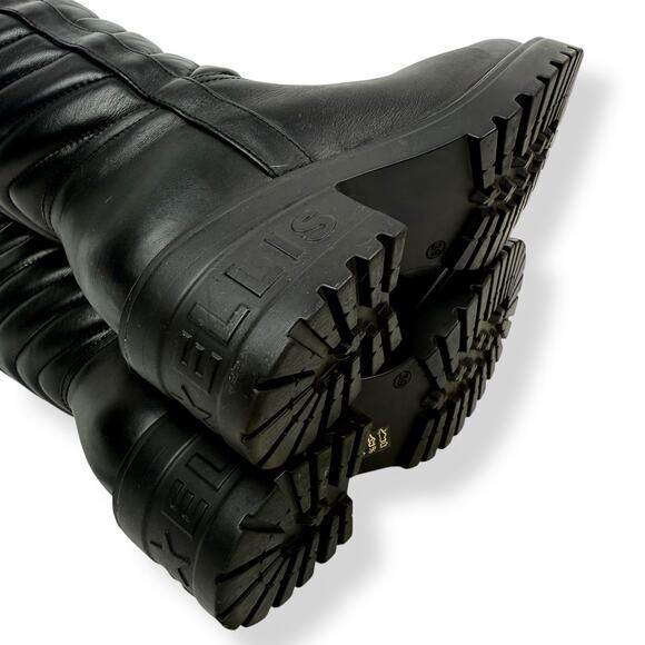 New Italian MARC ELLIS black leather motorcycle platform combat boots - Picture 7 of 16